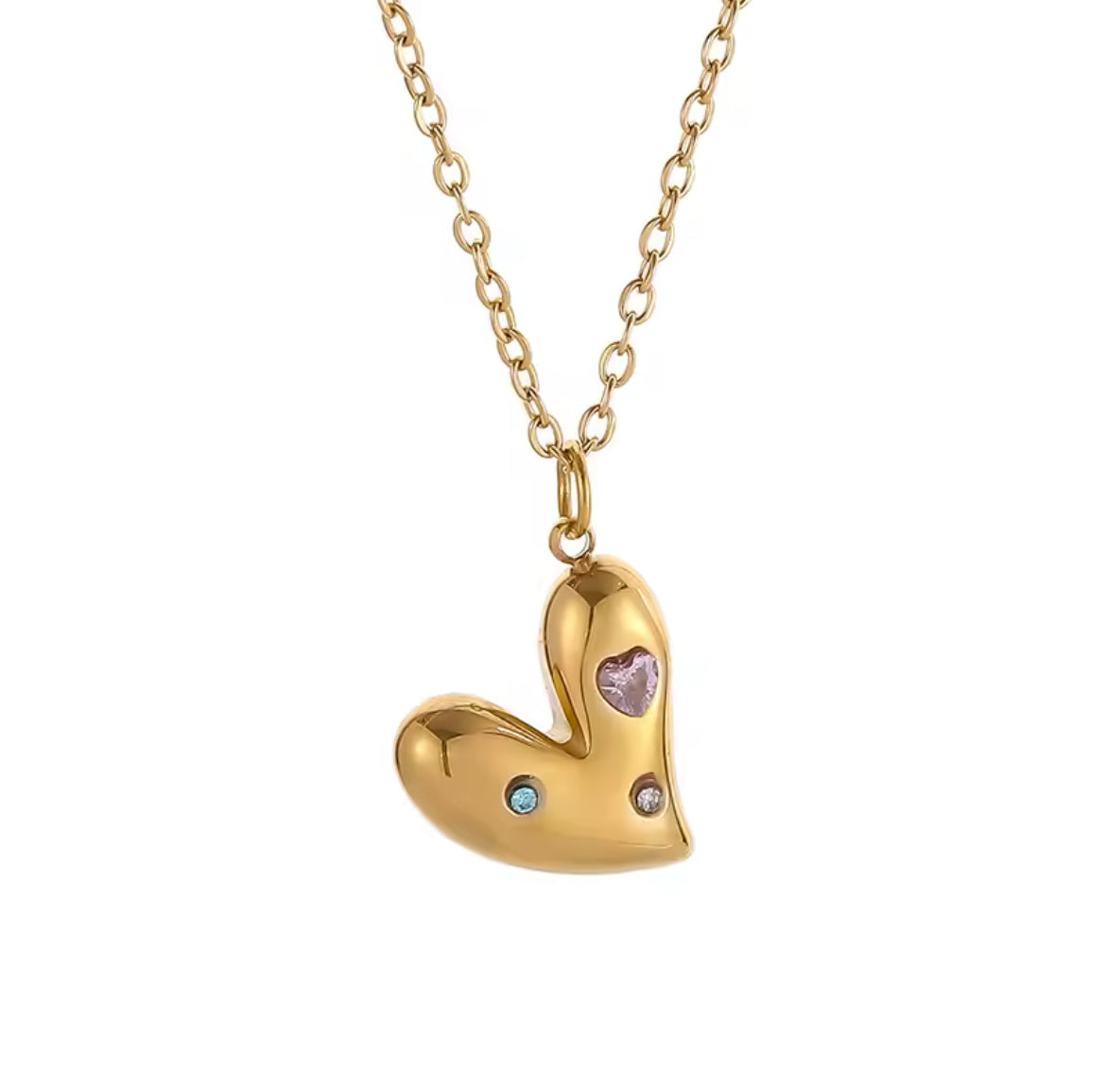 Colorful Love Heart Necklace
