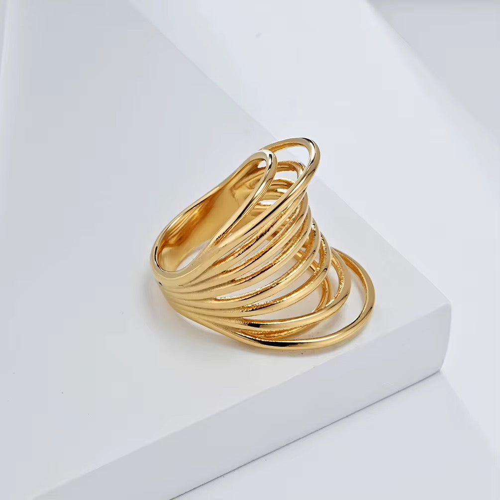 Exaggerated Multilayered Ring