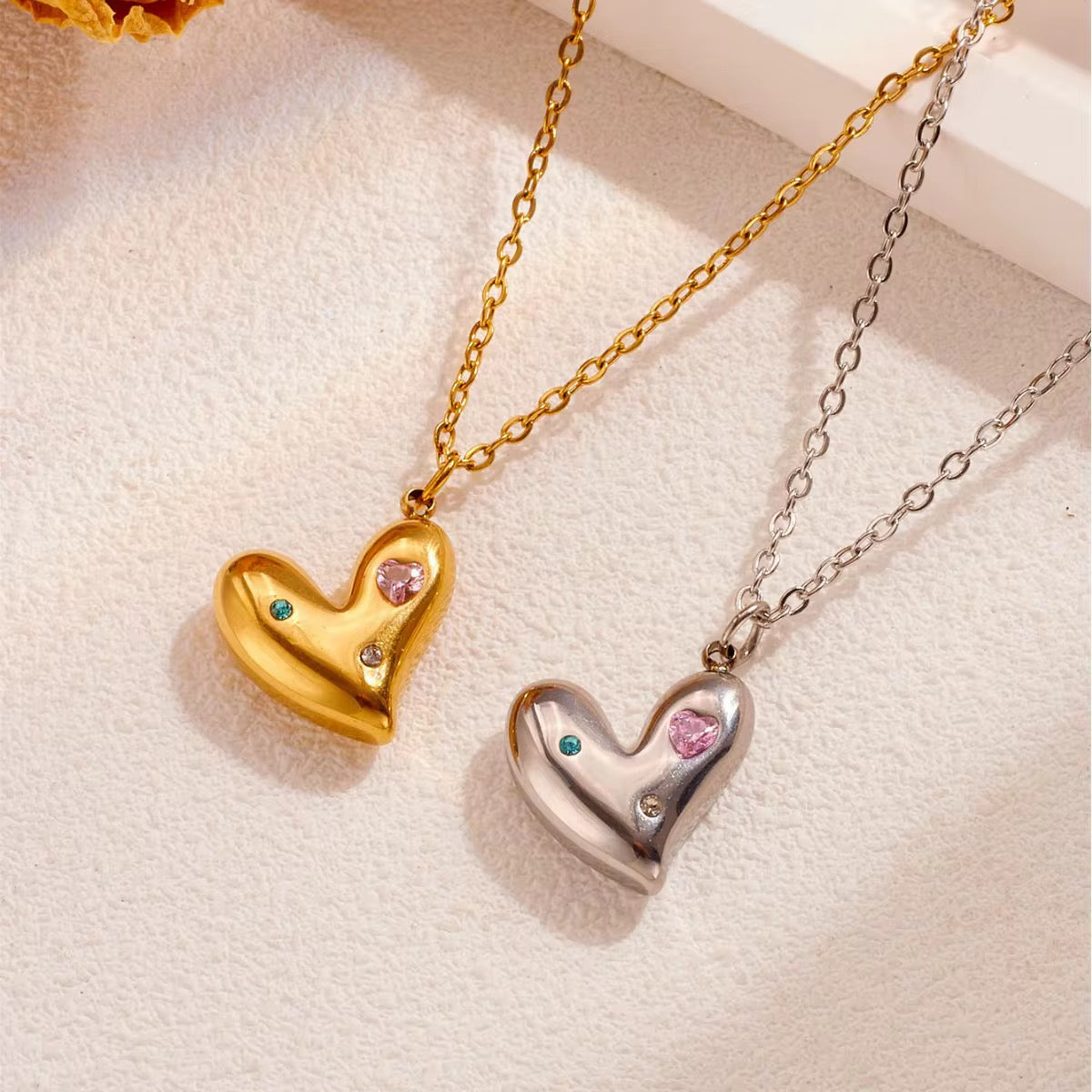 Colorful Love Heart Necklace