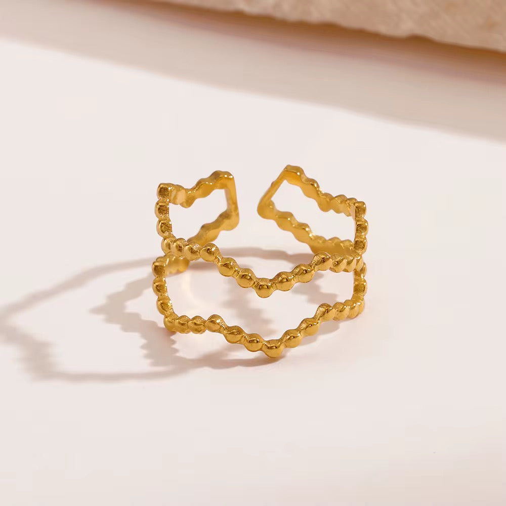 Zigzag Beaded Rings