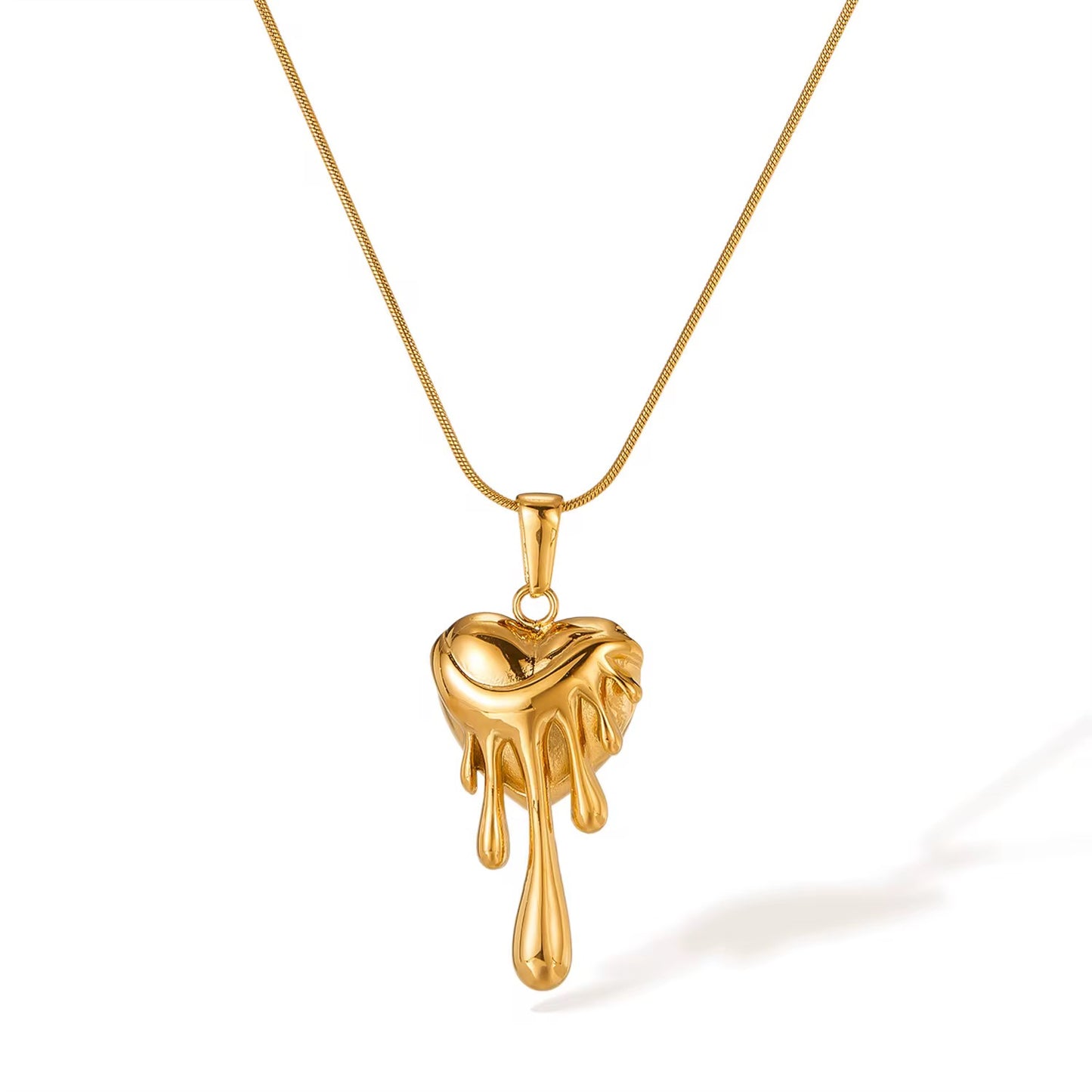 Lava Heart Pendant Necklace