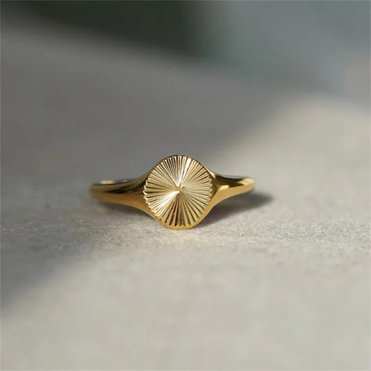Sunflower Textured Ring
