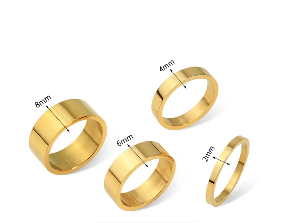 Sharp Edges Classic Rounded Rings