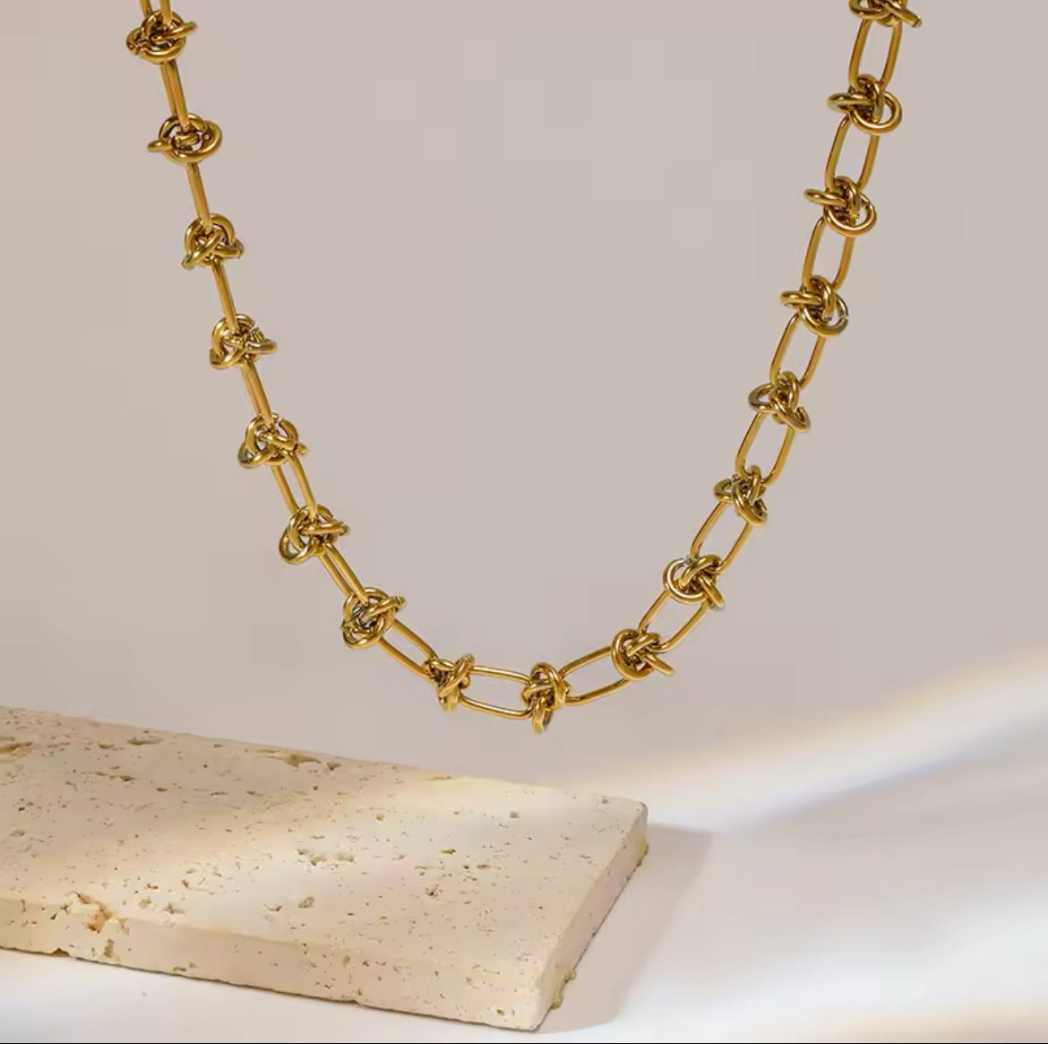 Linked Knot Chain Necklace