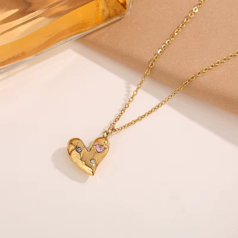 Colorful Love Heart Necklace