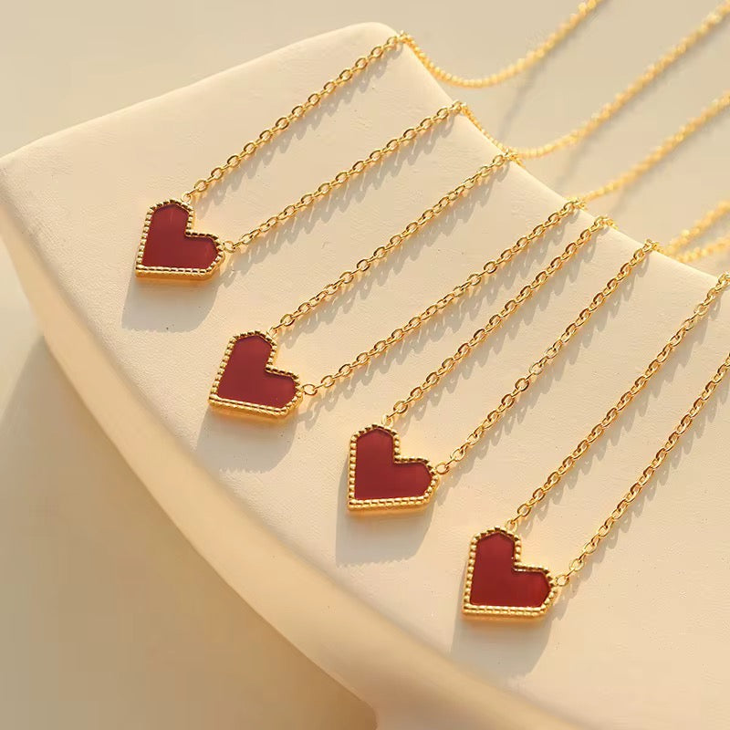 Burgundy Love Necklace