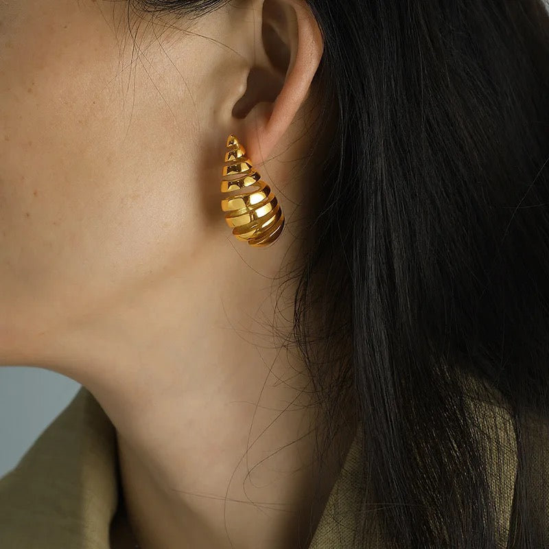 Croissant Tear Drop Earring