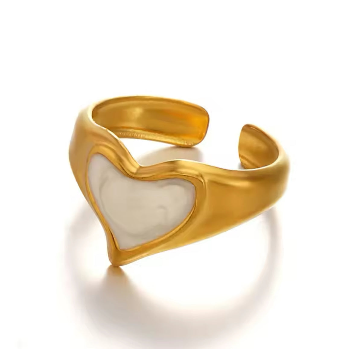 Adjustable Pearl Love Ring