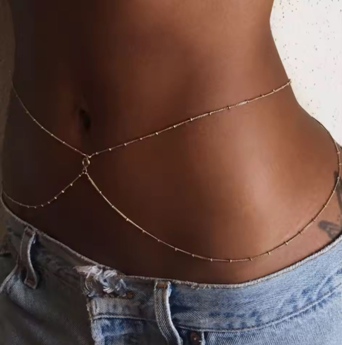 Layered Bead Belly Waist Chain