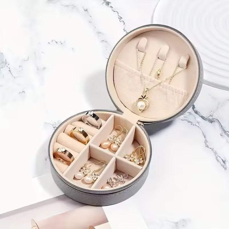 Circular Mini Portable Jewelry Organizer