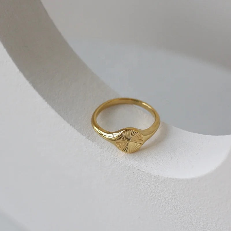 Sunflower Textured Ring