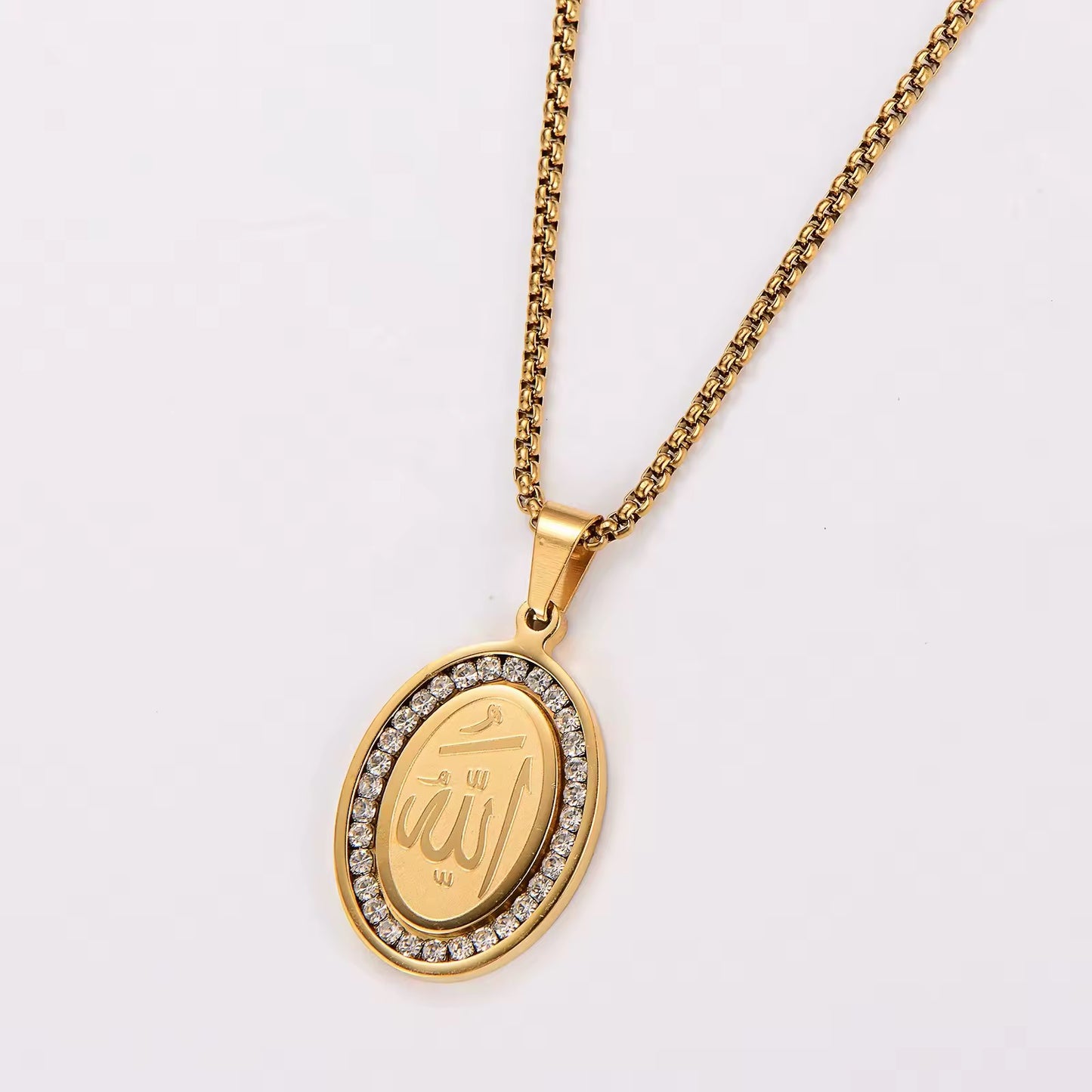 Islamic Glammed Oval Pendant