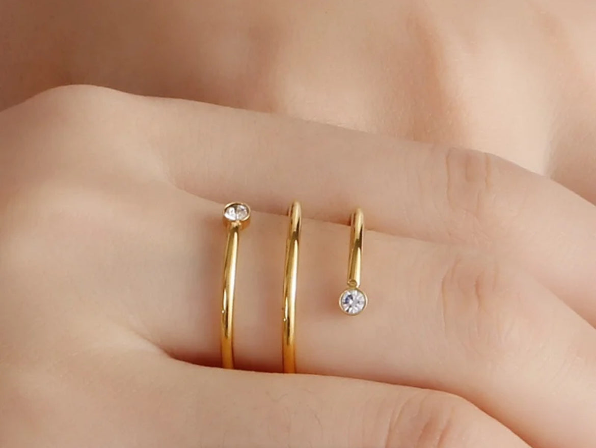 Spiral Ring With Stone