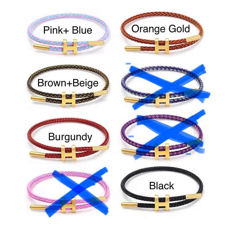 Waterproof Plastic H-Rope Bracelet