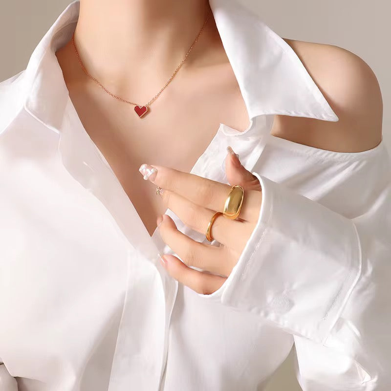 Burgundy Love Necklace