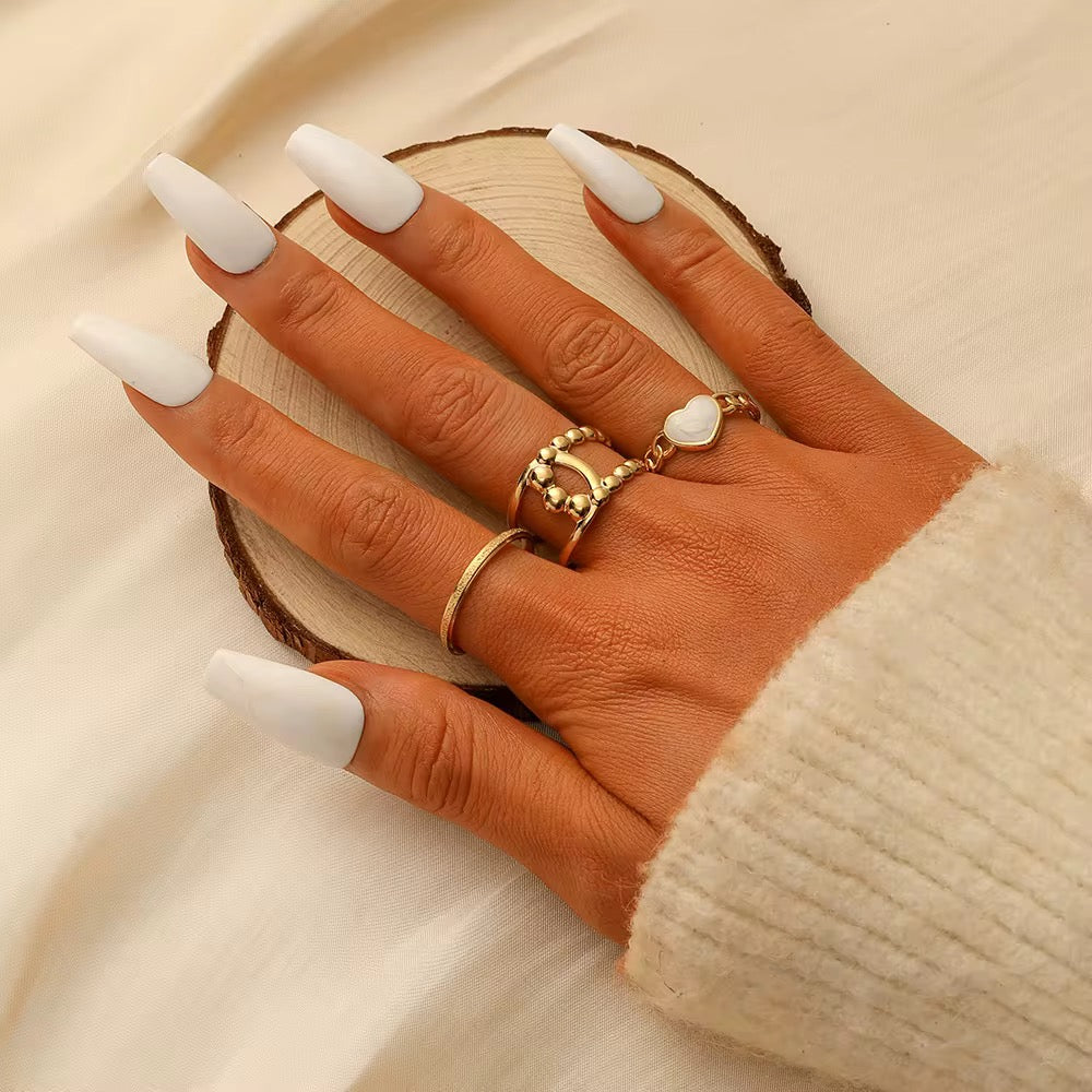 Adjustable Half Beaded Ring