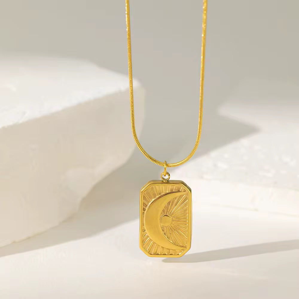 Vintage Moon Sun Pendant