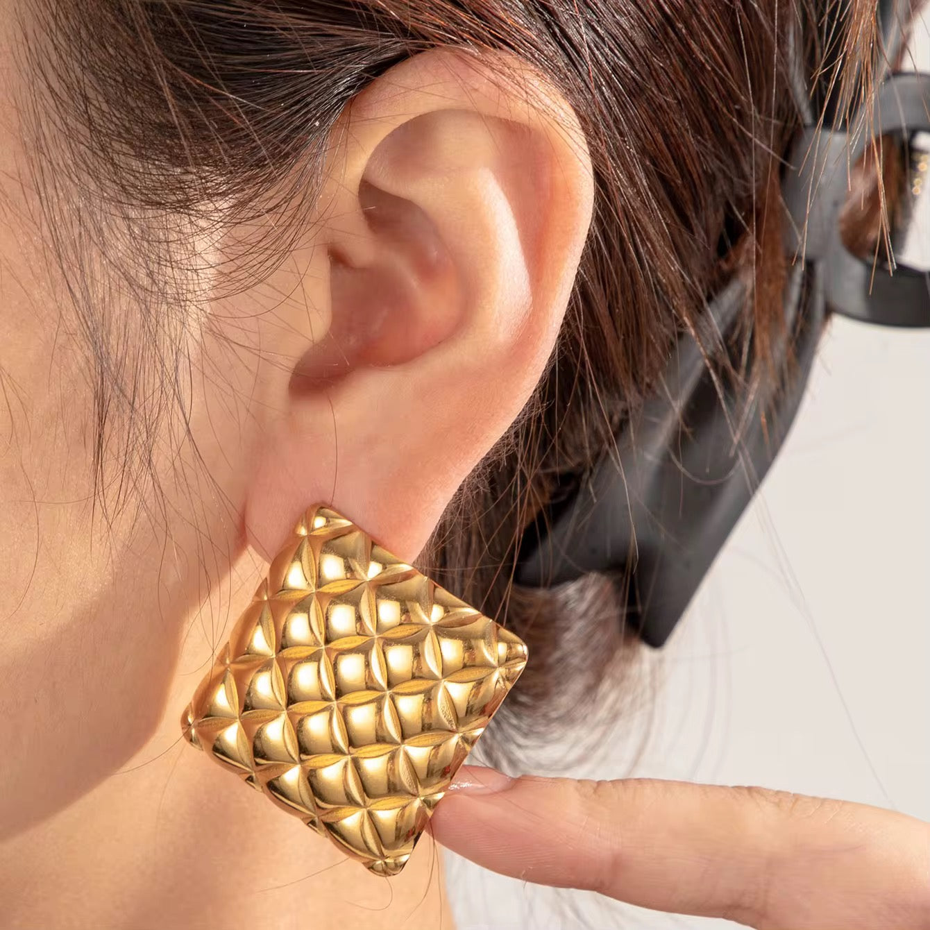 Waffle Earrings