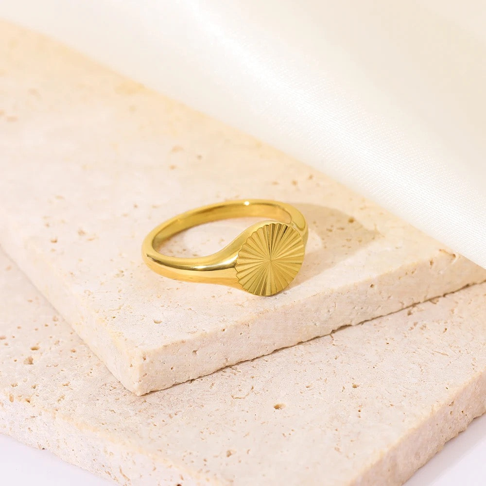 Sunflower Textured Ring