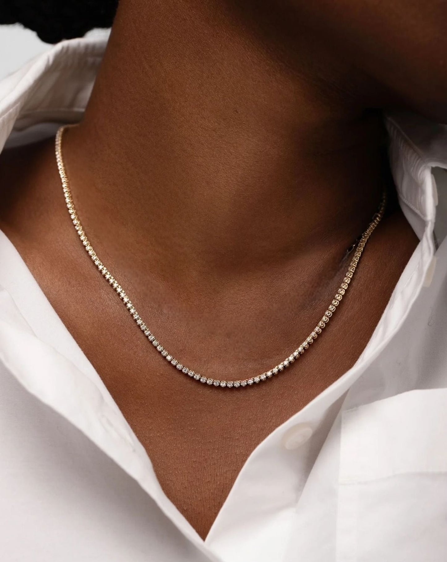 Sunstone Tennis Necklace