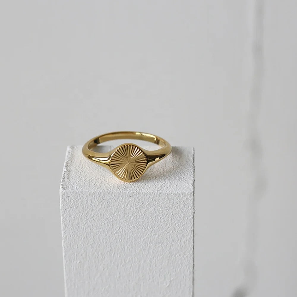 Sunflower Textured Ring