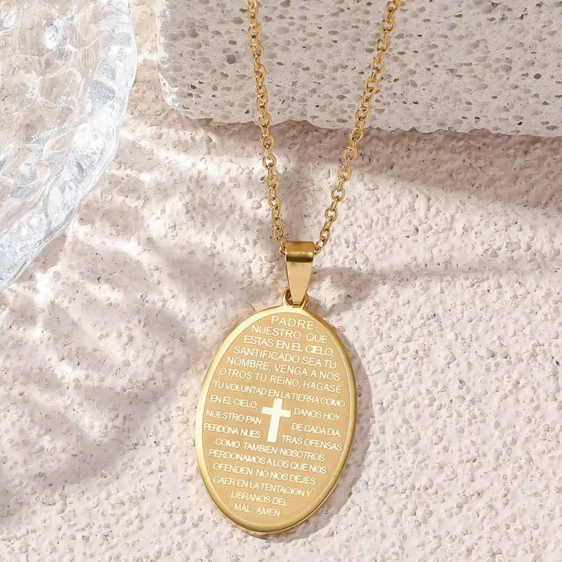 Oval Cross Necklace
