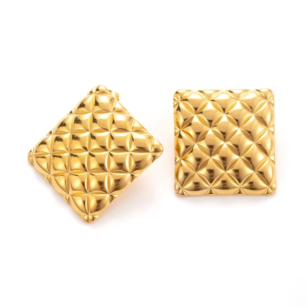 Waffle Earrings
