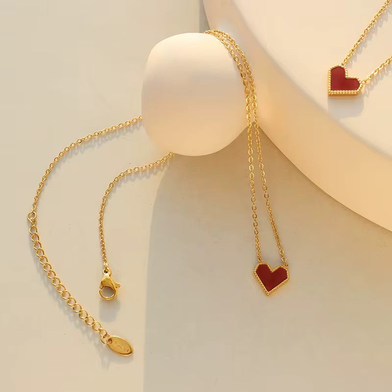 Burgundy Love Necklace