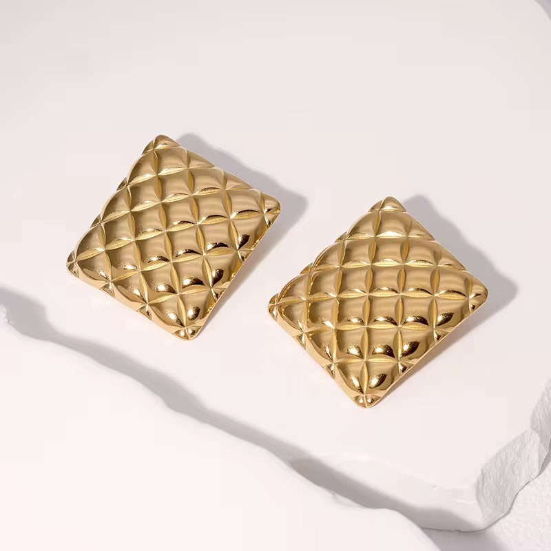 Waffle Earrings