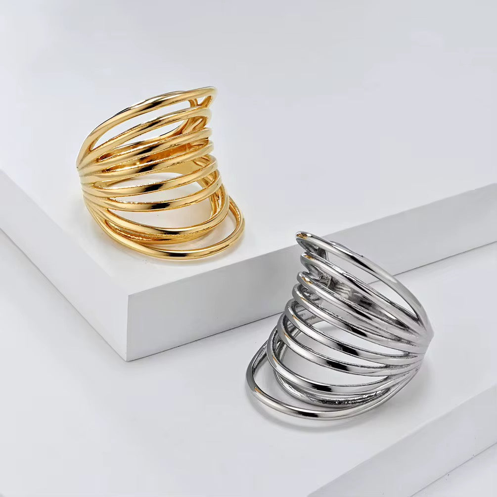 Exaggerated Multilayered Ring