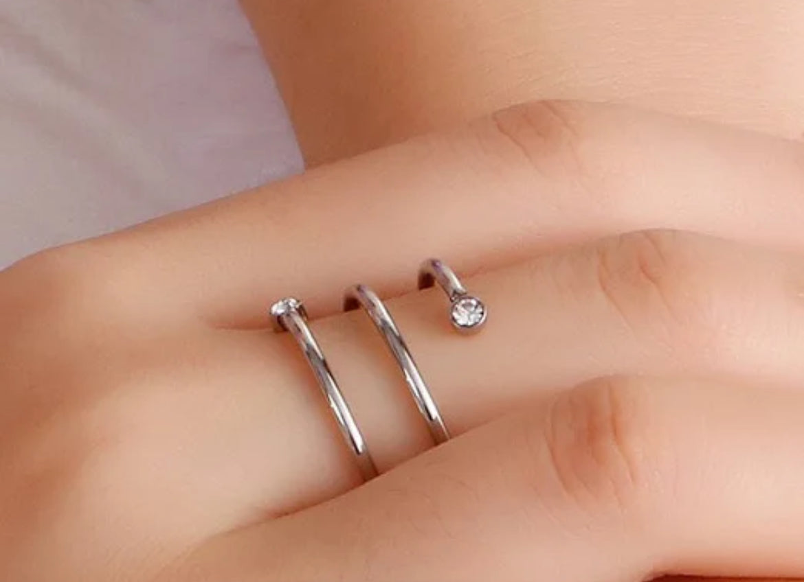 Spiral Ring With Stone