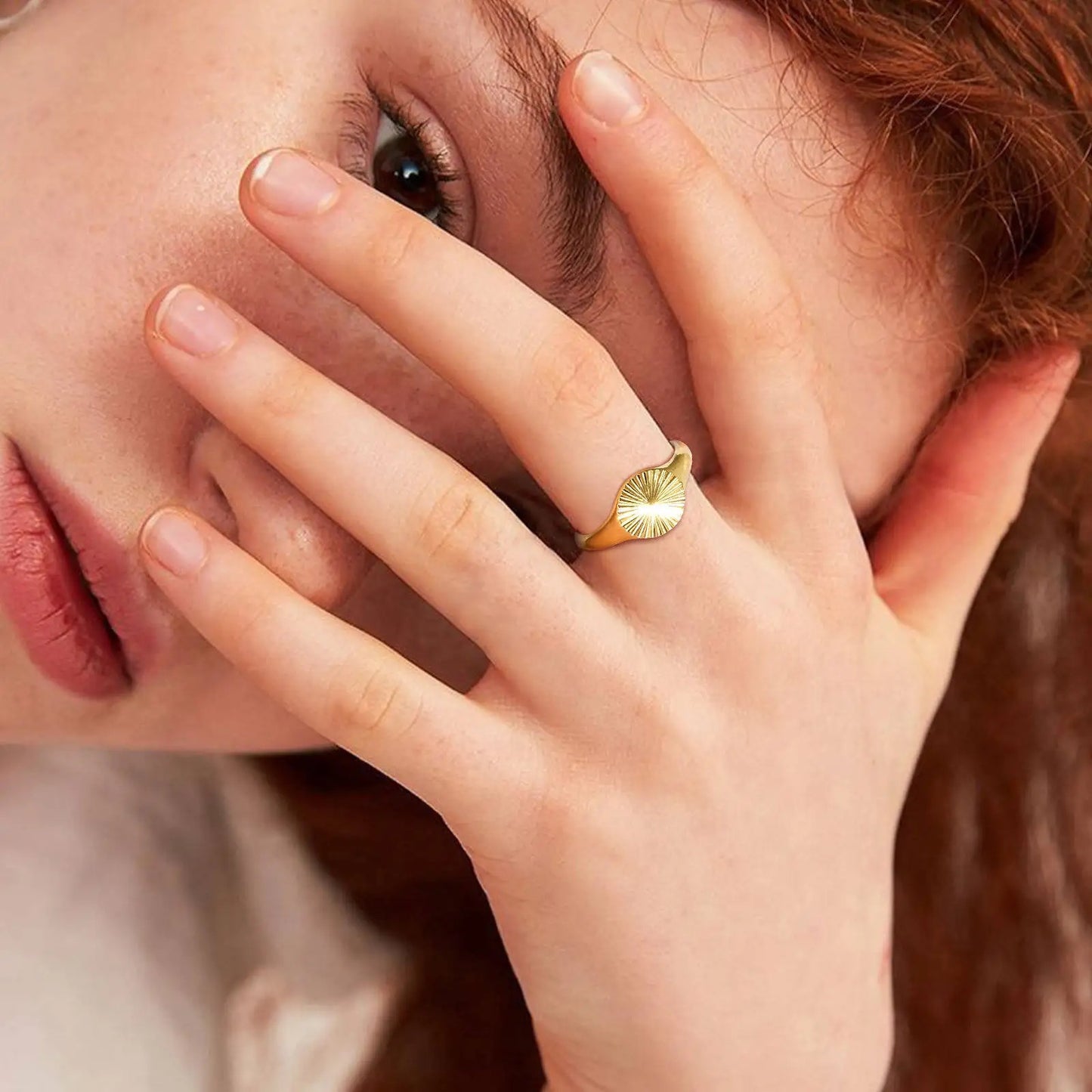 Sunflower Textured Ring