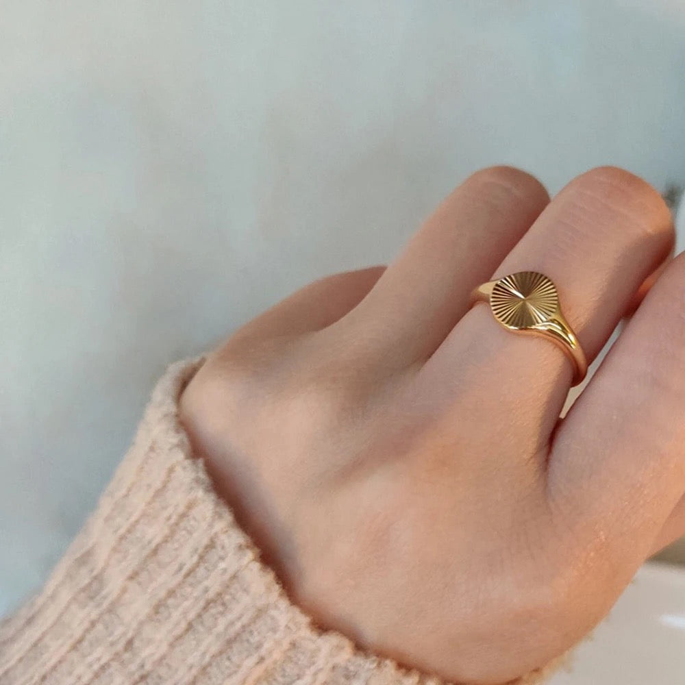 Sunflower Textured Ring