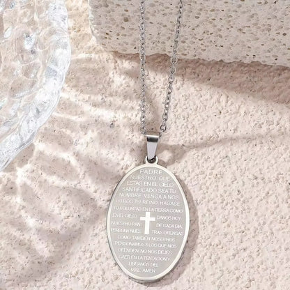 Oval Cross Necklace