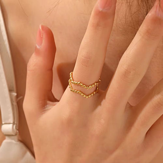 Zigzag Beaded Rings