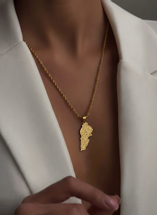 Lebanese Map Necklace