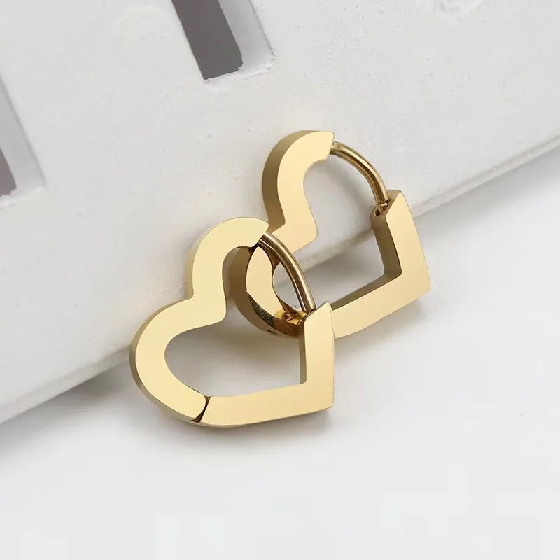 Mini Heart Shaped Hoop Earring