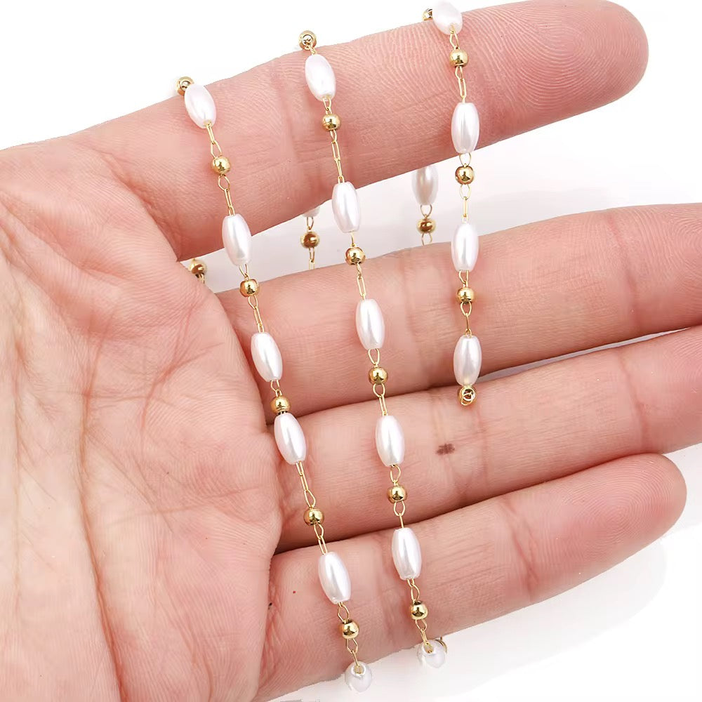 Messy Pearl with beads Belly waist Chain