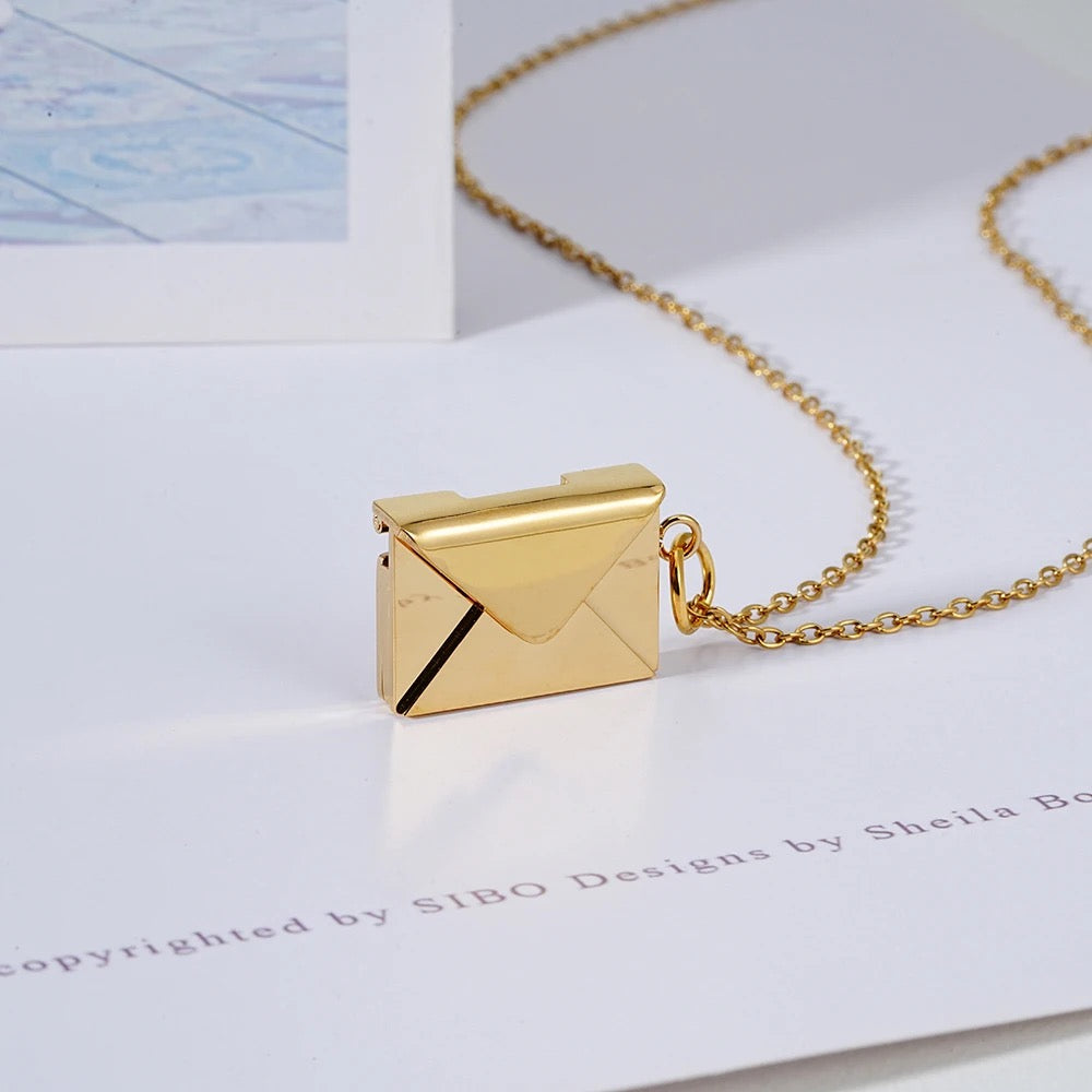 Envelope Pendant Necklace