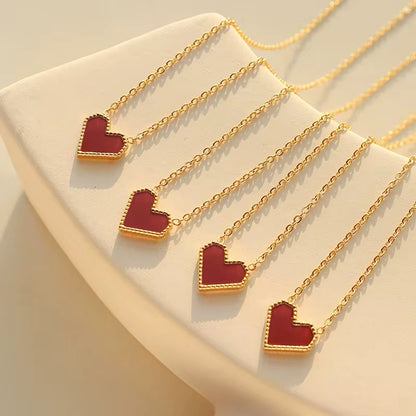 Burgundy Love Necklace