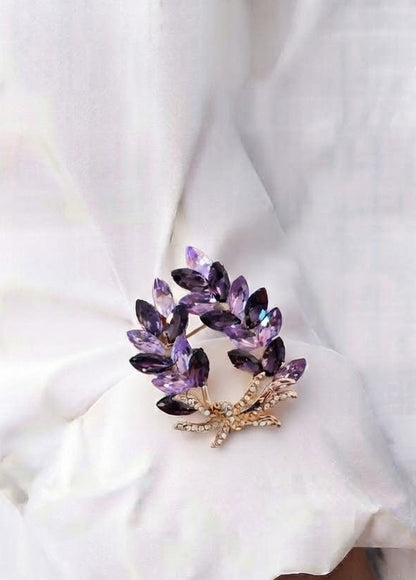 Purple Crown Brooch