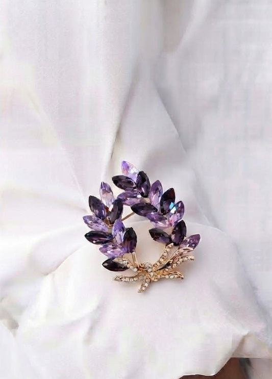 Purple Crown Brooch