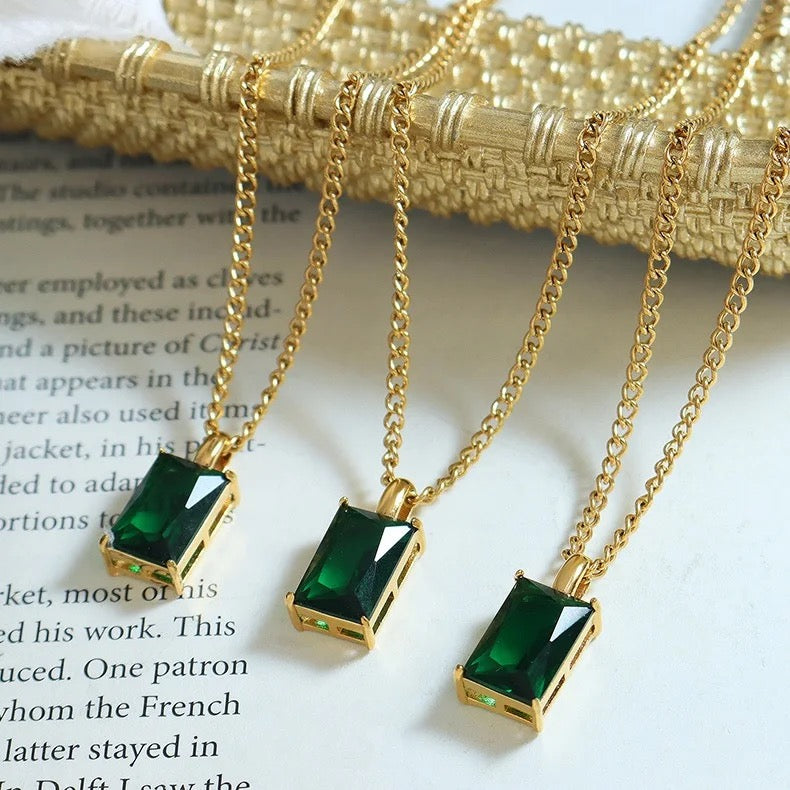 Emerald Pendant Necklace