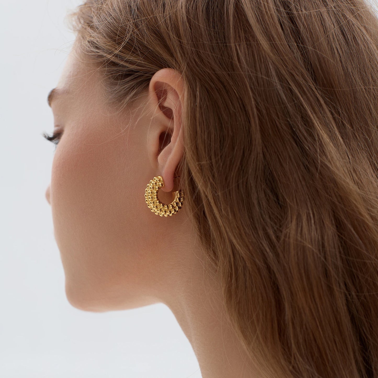 Small Beads Retro Hoop Earrings