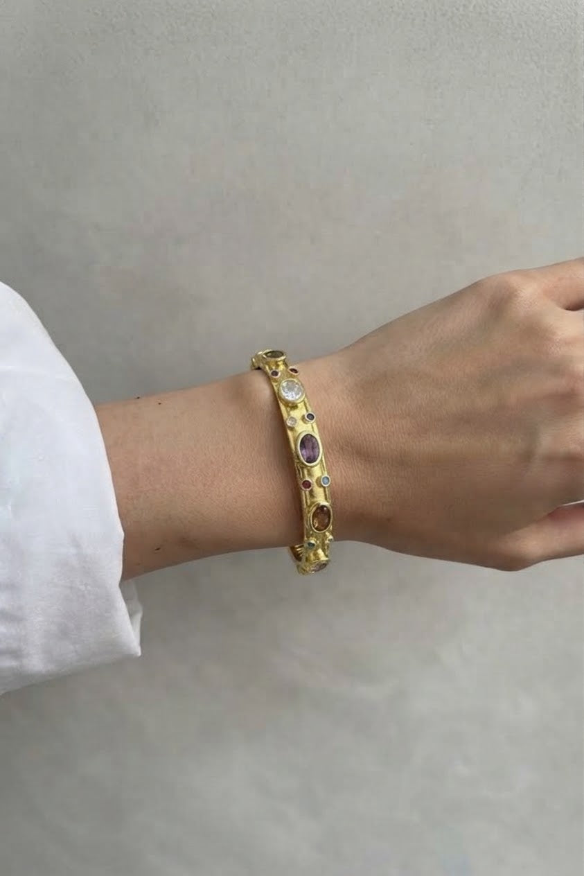 Rainbow Gemstone Bangle