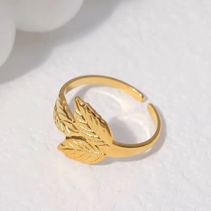 Adjustable Roman Leaf Ring