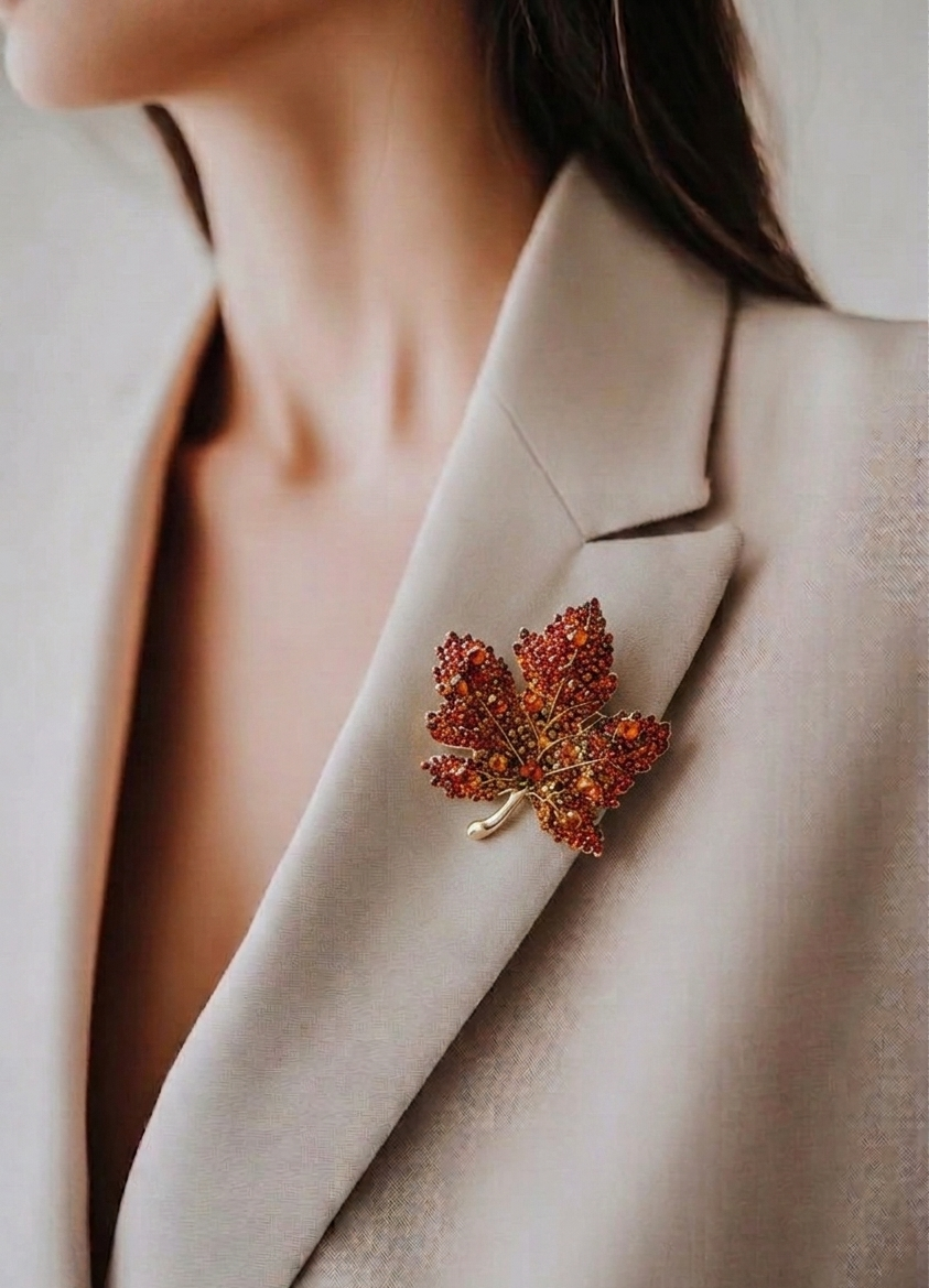Amber Ember Brooch