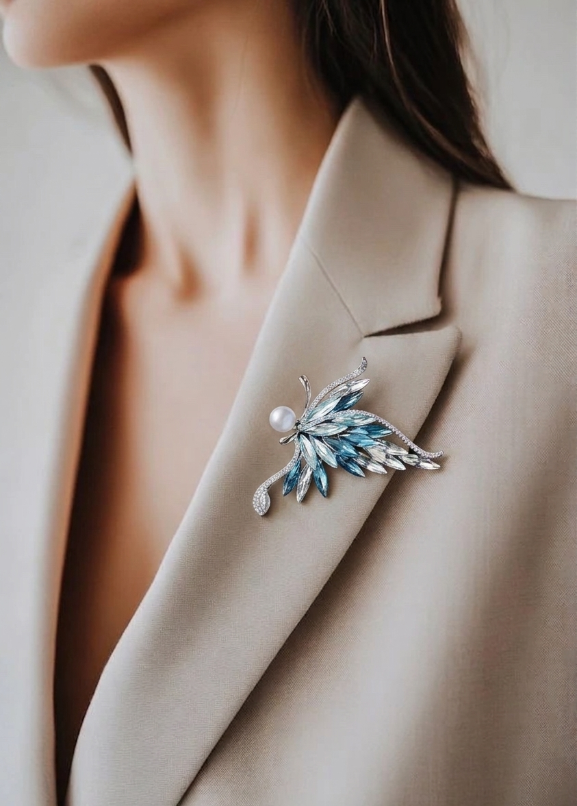 Blue Ombre Brooch