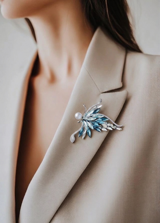 Blue Ombre Brooch