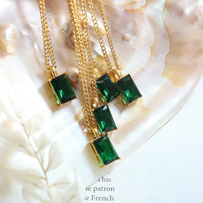 Emerald Pendant Necklace